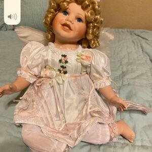 Angel Doll with White Dress and Blonde Hair